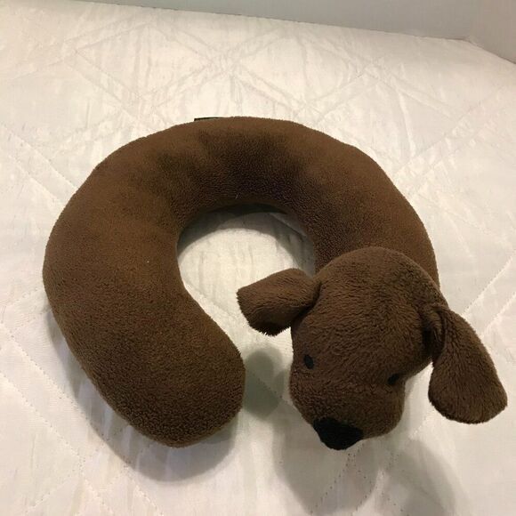 EDDIE BAUER Neck Support‎ Ring for kids brown dog - Picture 1 of 3